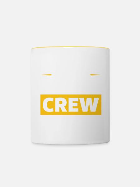 Cycling Crew - Tasse zweifarbig - Weiß/Gelb