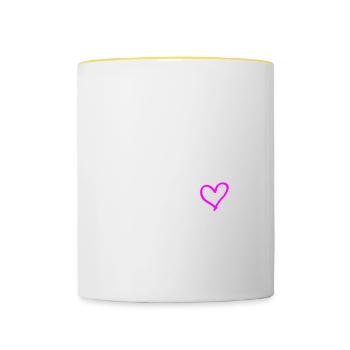 Ibiza 2024 Heart Trip - Contrasting Mug - white/yellow - Front