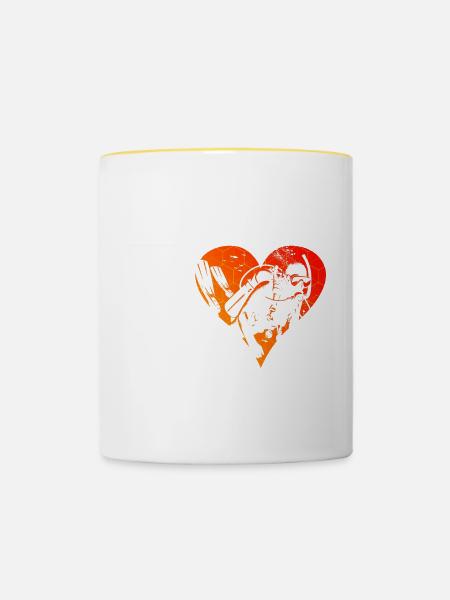 Free Dive Diving Tauchen Diver Scuba Diver - Tasse zweifarbig - Weiß/Gelb