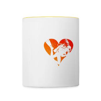 Women's Diver Scuba Diving Scuba Diver - Contrasting Mug - white/yellow - Front