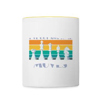 I've Got Some Awesome Moves Chess Player Gift - Tasse zweifarbig - Weiß/Gelb - Vorne