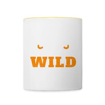 Wilde Augen - Tasse zweifarbig - Weiß/Gelb - Vorne