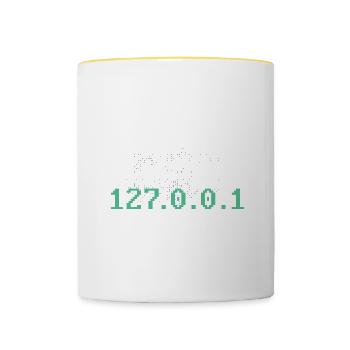 Computer Scientist Computer Science Programmer Nerd Geek - Contrasting Mug - white/yellow - Front