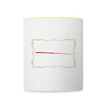 Ich Sammle Antiquitäten Altes Zeug - Tasse zweifarbig - Weiß/Gelb - Vorne