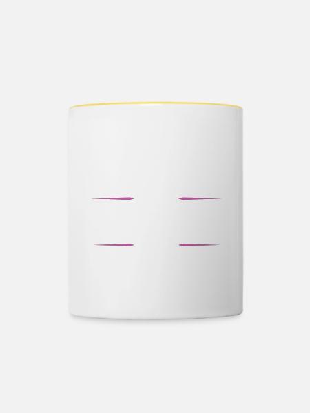 Gabriel - Tasse zweifarbig - Weiß/Gelb