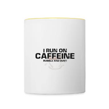 Conception de démolition et de rénovation de maisons - Mug contrasté - blanc/jaune - Devant
