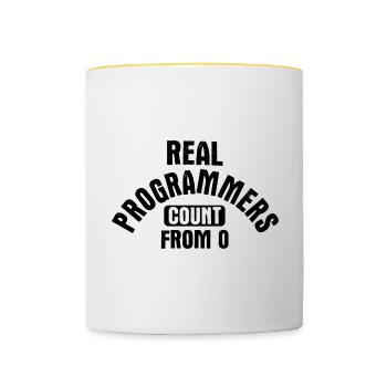 Software Ingenieur Informatiker Programmierer - Tasse zweifarbig - Weiß/Gelb - Vorne