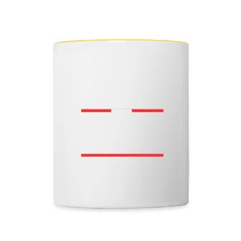 Trader Beruf - Tasse zweifarbig - Weiß/Gelb - Vorne