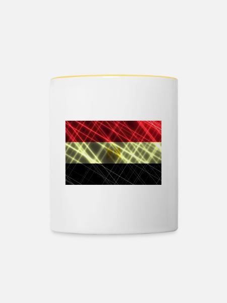 Ägypten - Tasse zweifarbig - Weiß/Gelb