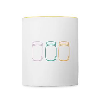 Grab Your Balls It's Canning Season Preserver - Contrasting Mug - white/yellow - Front