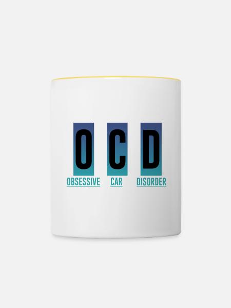 Obsessive Car Disorder 2 - Tasse zweifarbig - Weiß/Gelb