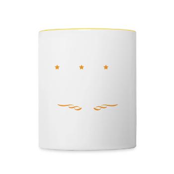 Trader Beruf - Tasse zweifarbig - Weiß/Gelb - Vorne