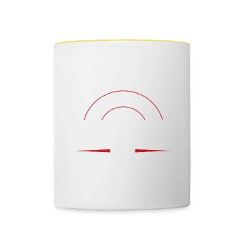 Fleischer Beruf - Tasse zweifarbig - Weiß/Gelb - Vorne