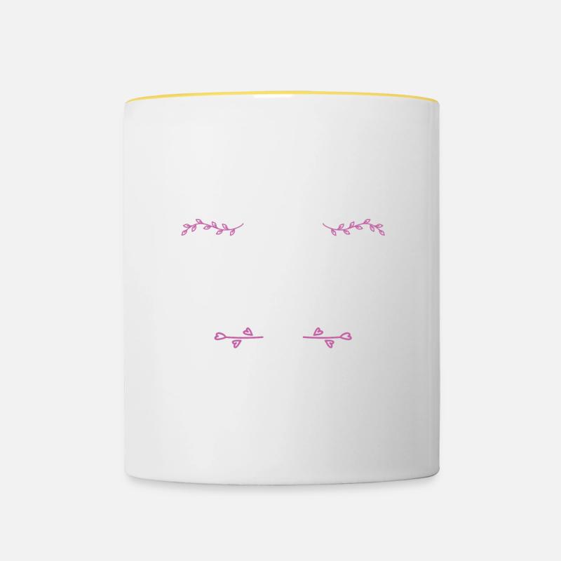 Nadja - Tasse zweifarbig - Weiß/Gelb