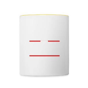 Rentner Rente - Tasse zweifarbig - Weiß/Gelb - Vorne