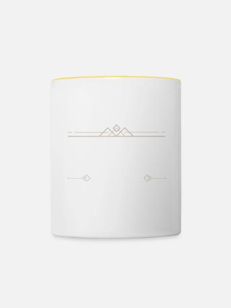 Trader Beruf - Tasse zweifarbig - Weiß/Gelb