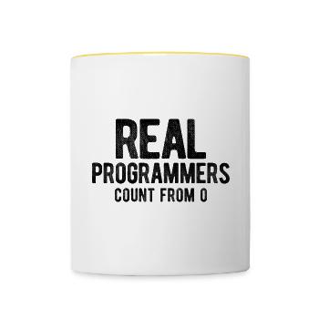 Software Ingenieur Informatiker Programmierer - Tasse zweifarbig - Weiß/Gelb - Vorne