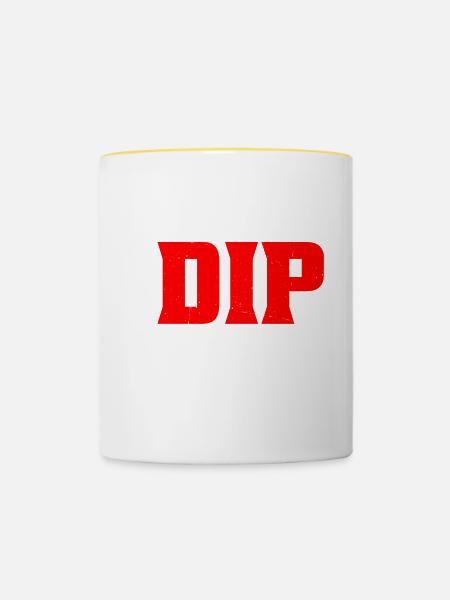 Chip Dip Repeat 12 - Tasse zweifarbig - Weiß/Gelb