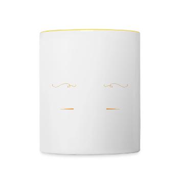 Maurer Beruf - Tasse zweifarbig - Weiß/Gelb - Vorne