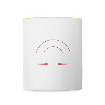 Psychiater Beruf - Tasse zweifarbig - Weiß/Gelb - Vorne