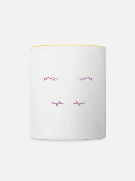 Amelie - Tasse zweifarbig - Weiß/Gelb