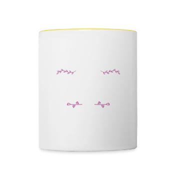 Judith - Tasse zweifarbig - Weiß/Gelb - Vorne