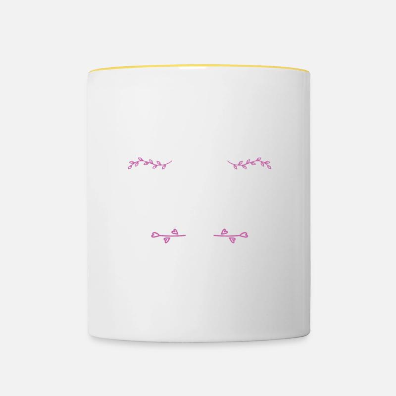 Miriam - Tasse zweifarbig - Weiß/Gelb