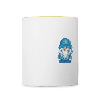 Gartenzwerg Für Gartenzwerg Liebhaber Gärtner Lust - Tasse zweifarbig - Weiß/Gelb - Vorne