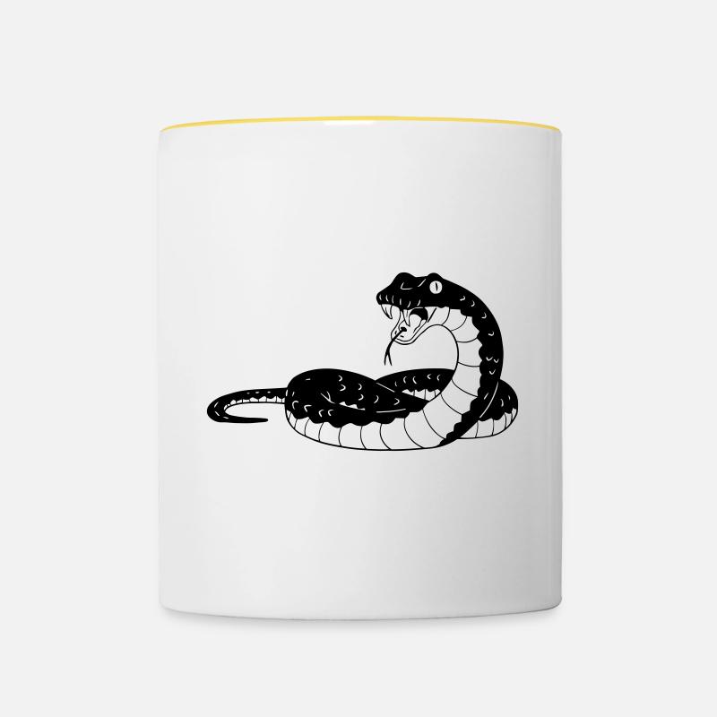 Hissing Snake Encounter - Contrasting Mug - white/yellow