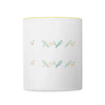 Healing Is A Journey Sage Is My Compass Smudge - Contrasting Mug - white/yellow - Front