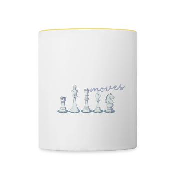 I've Got Some Awesome Moves Chess Player Gift - Tasse zweifarbig - Weiß/Gelb - Vorne
