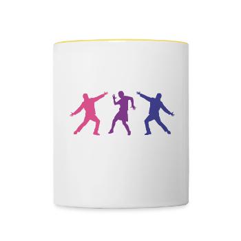 Jazz Hands Jazz Dance Choreographer - Contrasting Mug - white/yellow - Front