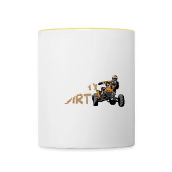 Gerne spielen Hobbyist Gift - Tasse zweifarbig - Weiß/Gelb - Vorne