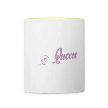 Motocyclisme Supersport Biker Biker Biker - Mug contrasté - blanc/jaune - Devant