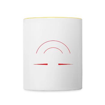 Dachdecker Beruf - Tasse zweifarbig - Weiß/Gelb - Vorne