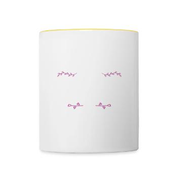 Annika - Tasse zweifarbig - Weiß/Gelb - Vorne