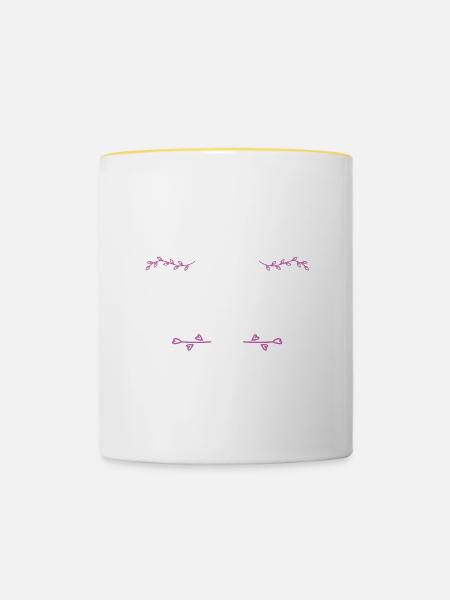 Manuel - Tasse zweifarbig - Weiß/Gelb