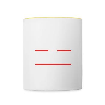 Fussballer Fussball Spieler - Tasse zweifarbig - Weiß/Gelb - Vorne