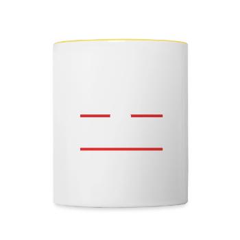 Psychiater Beruf - Tasse zweifarbig - Weiß/Gelb - Vorne