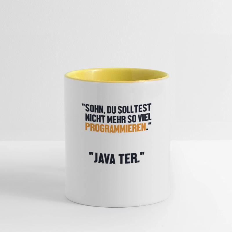 Sohn Programmieren Ja Vater Developer Coder Tasse zweifarbig