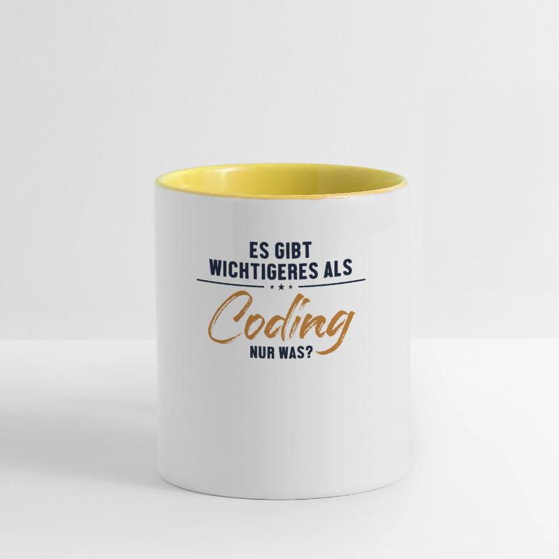 Wichtigeres als Coding Softwareingenieur Coder Tasse zweifarbig