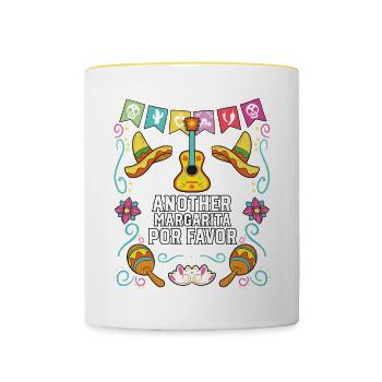 Another Margarita Por Favor Margarita Drinker - Contrasting Mug - white/yellow - Front