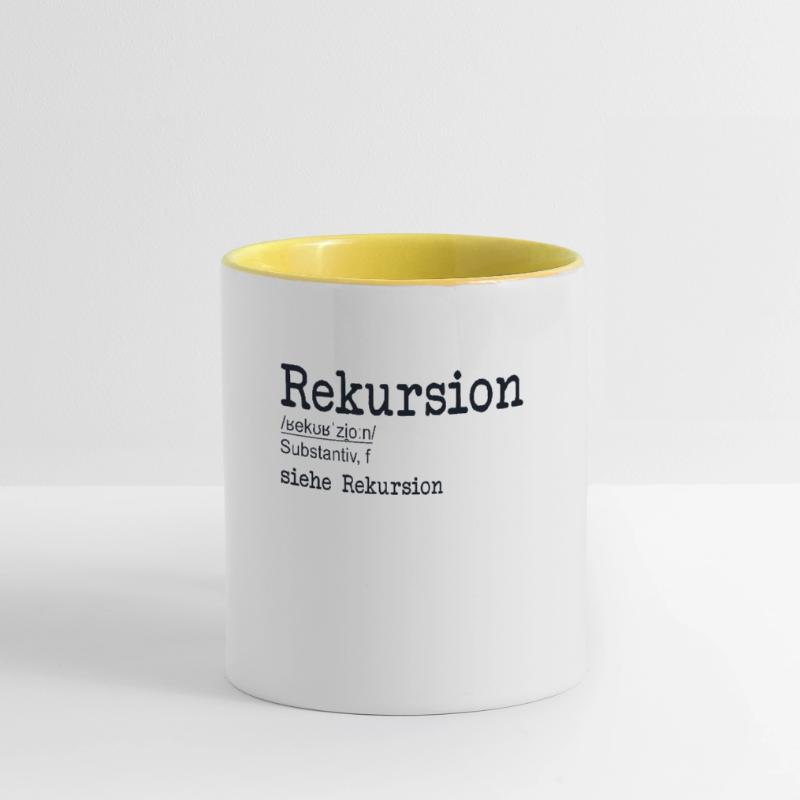 Rekursion Definition Softwareentwickler Coder Tasse zweifarbig