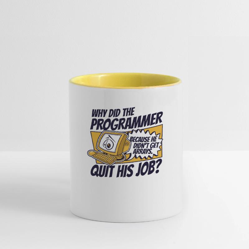 Pourquoi Programmer a-t-il quitté Job Developer Coder Mug contrasté