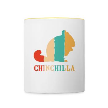 Retro Langschwanz Langhaar Kurzschwanz Züchter - Tasse zweifarbig - Weiß/Gelb - Vorne
