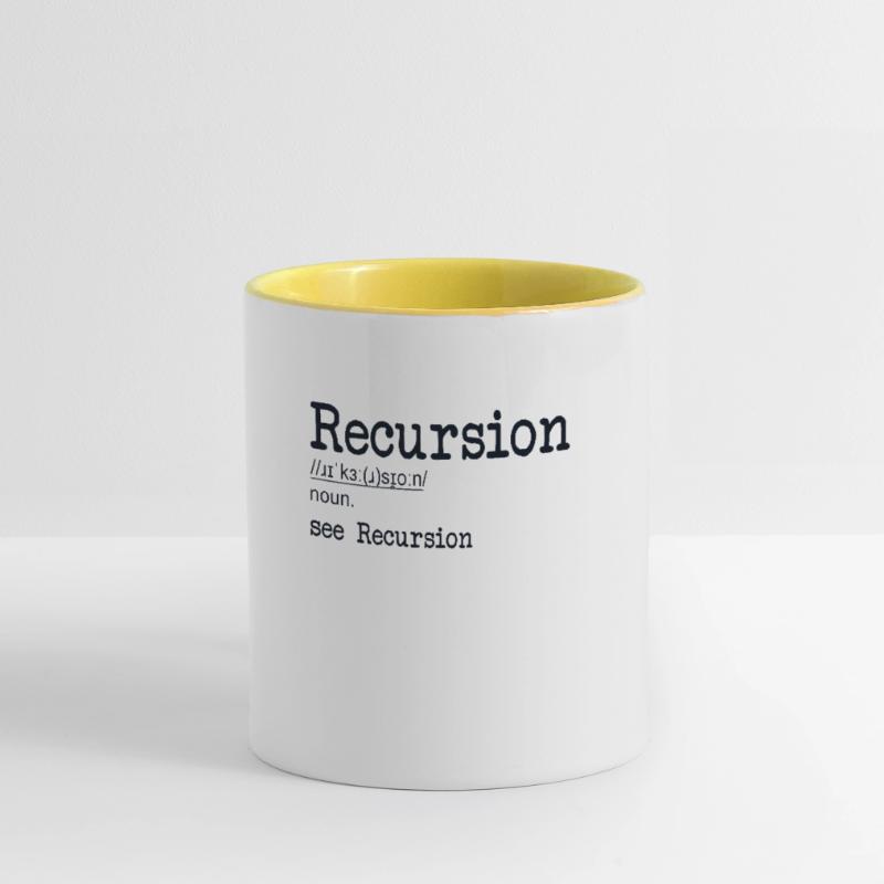 Recursion Definition Developer Coder Programmierer Tasse zweifarbig