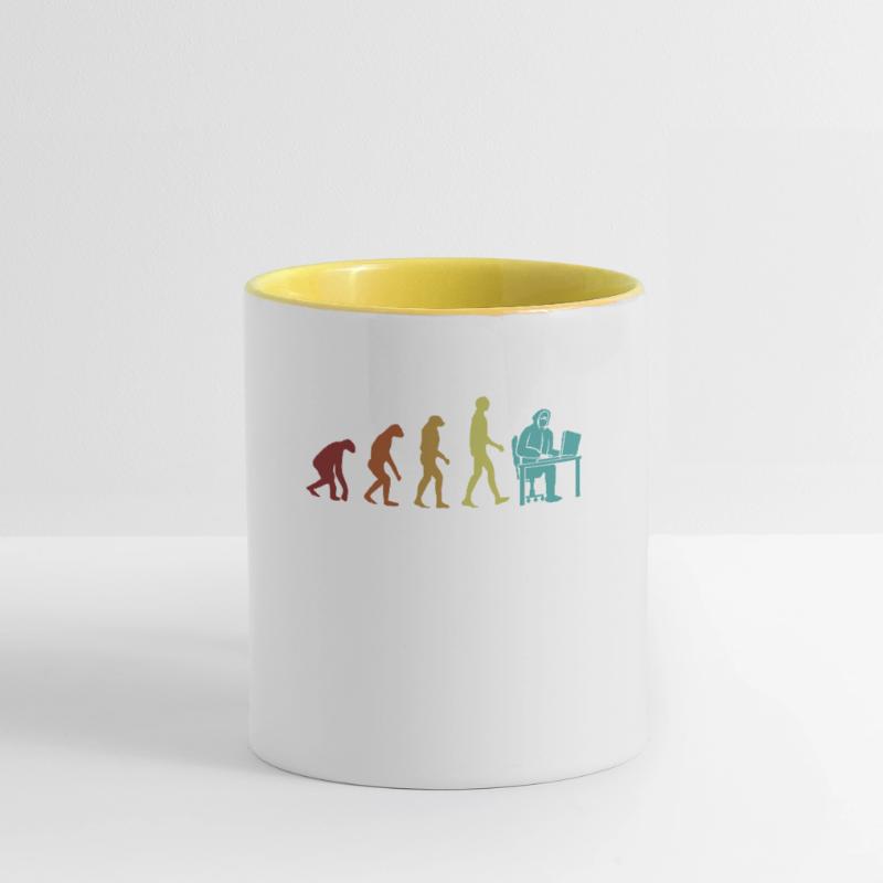 Hacker Evolution Sniffer Social Engineering Tasse zweifarbig