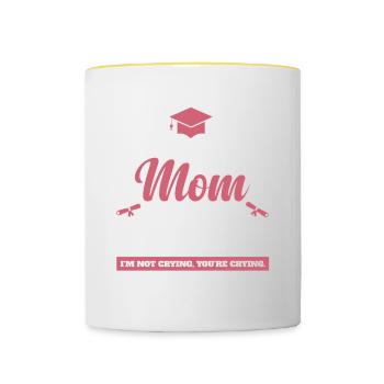 Proud Mama Senior Mom Class of 2024 Funny - Mug contrasté - blanc/jaune - Devant
