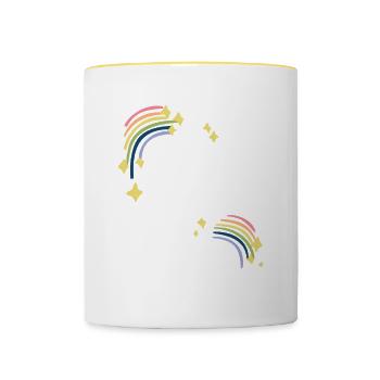 I'm My Therapist's Favorite Mental Wellness - Tasse zweifarbig - Weiß/Gelb - Vorne
