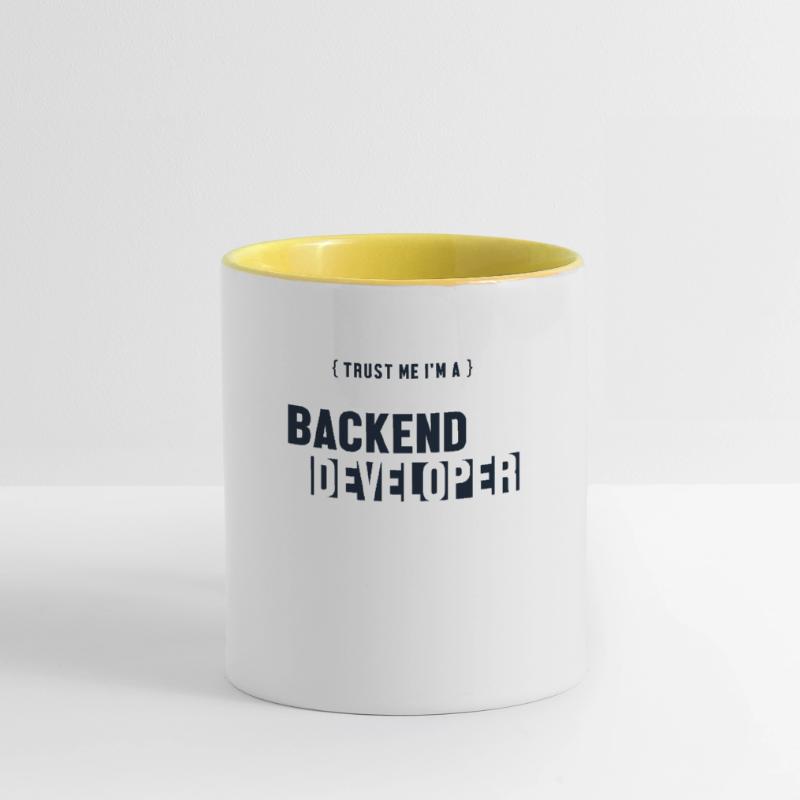 Trust Me I'm Backend Developer Developer Coder Tasse zweifarbig